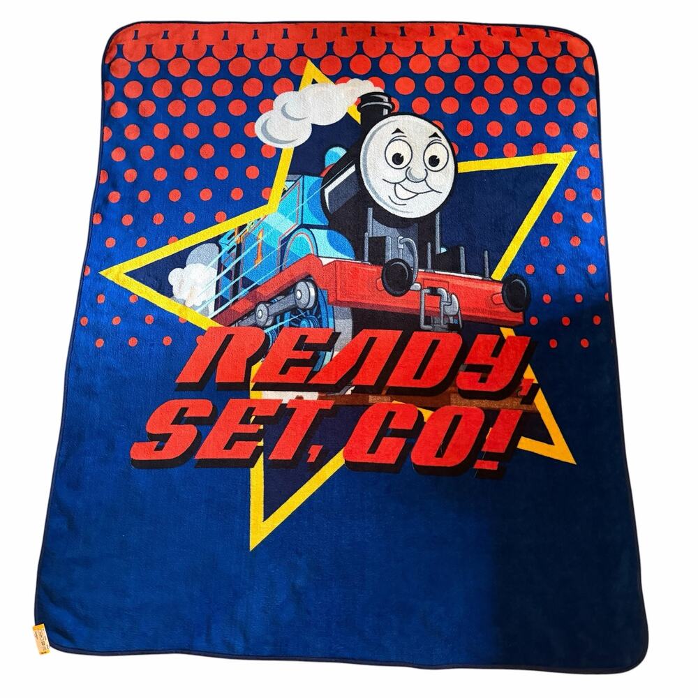 Thomas & Friends Thomas the Train Kids Fleece Throw Blanket Ready Set Go 48x60